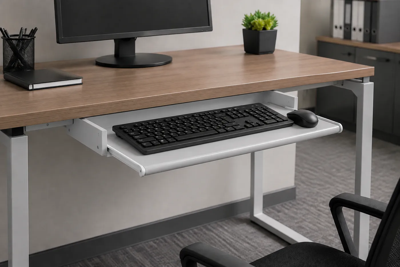Teclado retrátil — aplicação em ambiente