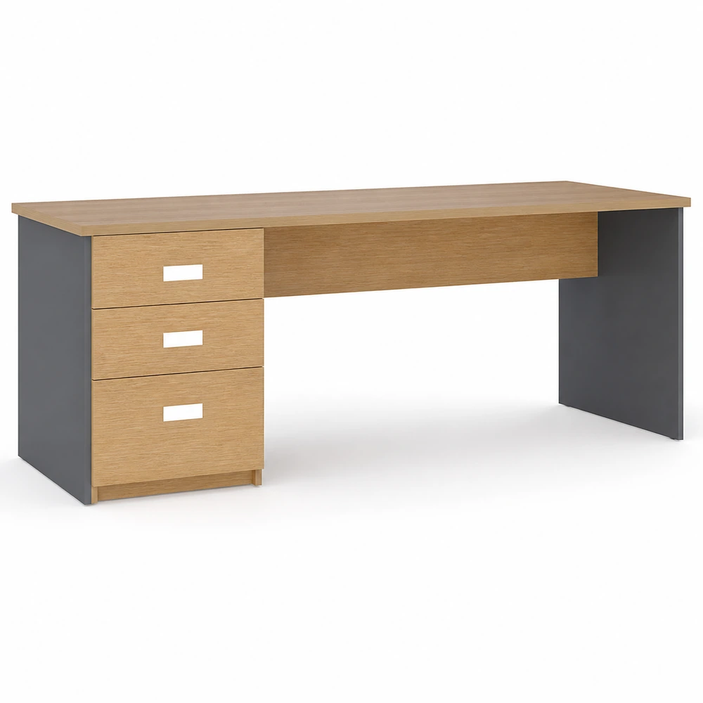 Mesa Modena pedestal 3 gavetas