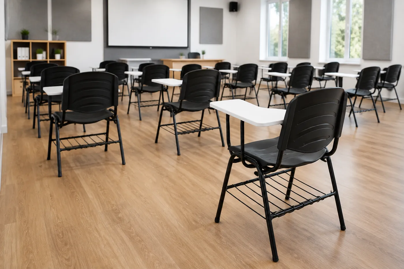 Cadeira universitária plástico Turim — aplicação em ambiente