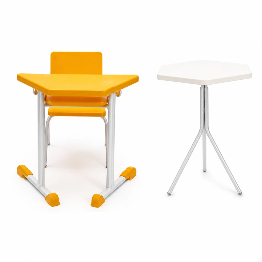 Conjunto escolar coletivo hexagonal — outra vista