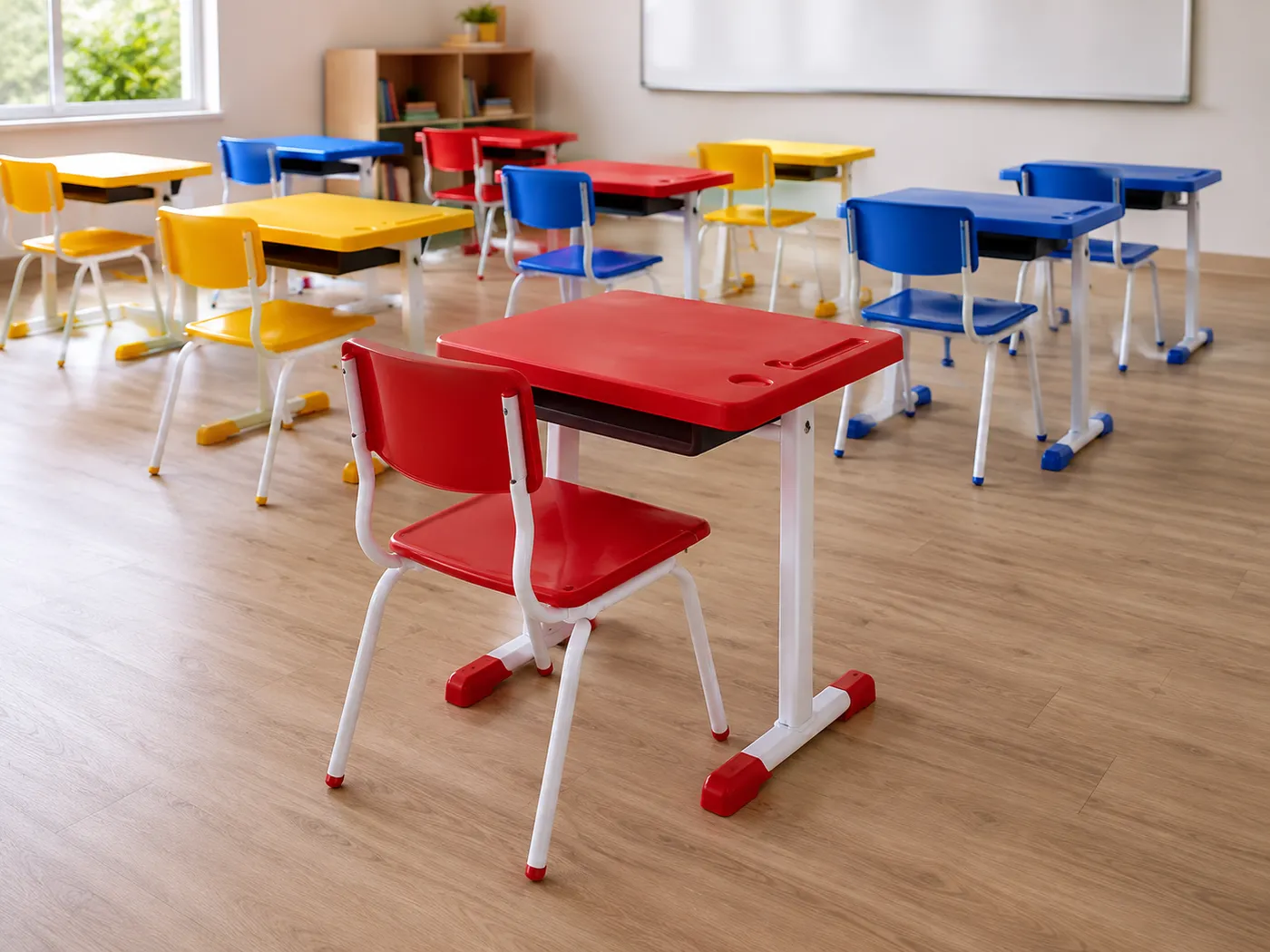 Conjunto escolar individual — aplicação em ambiente