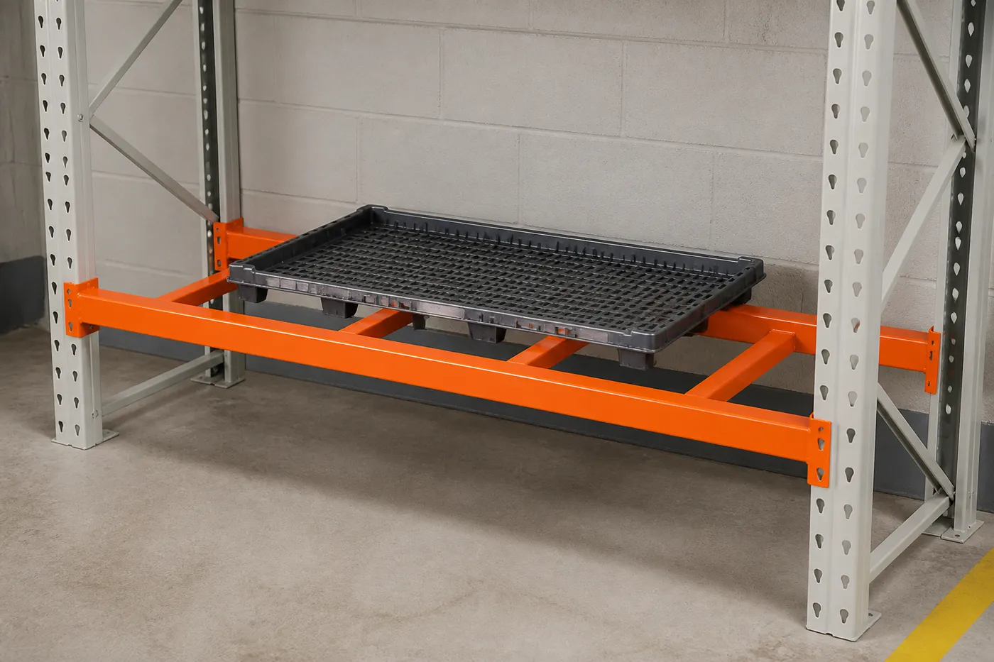 Longarina para mini porta pallet — aplicação em ambiente