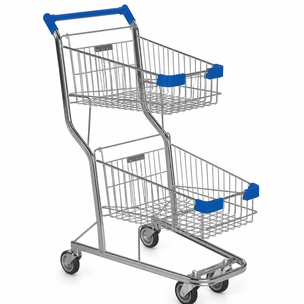 Carrinho de compras 50L duplo — outra vista