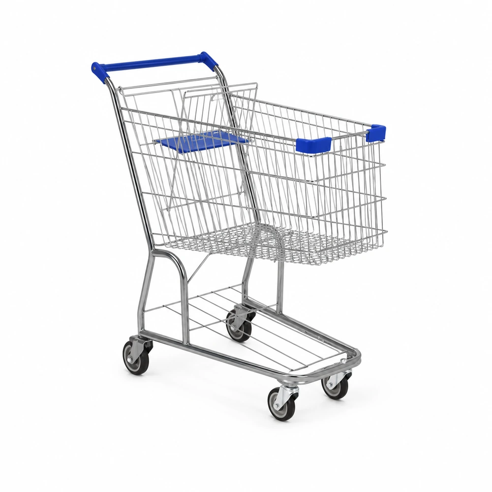 Carrinho de compras simples 130L — outra vista