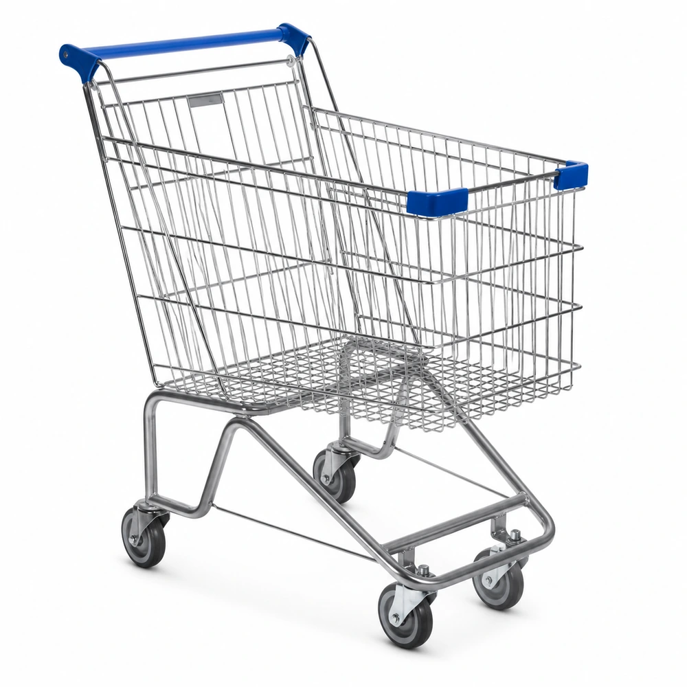 Carrinho de compras simples 160L — outra vista
