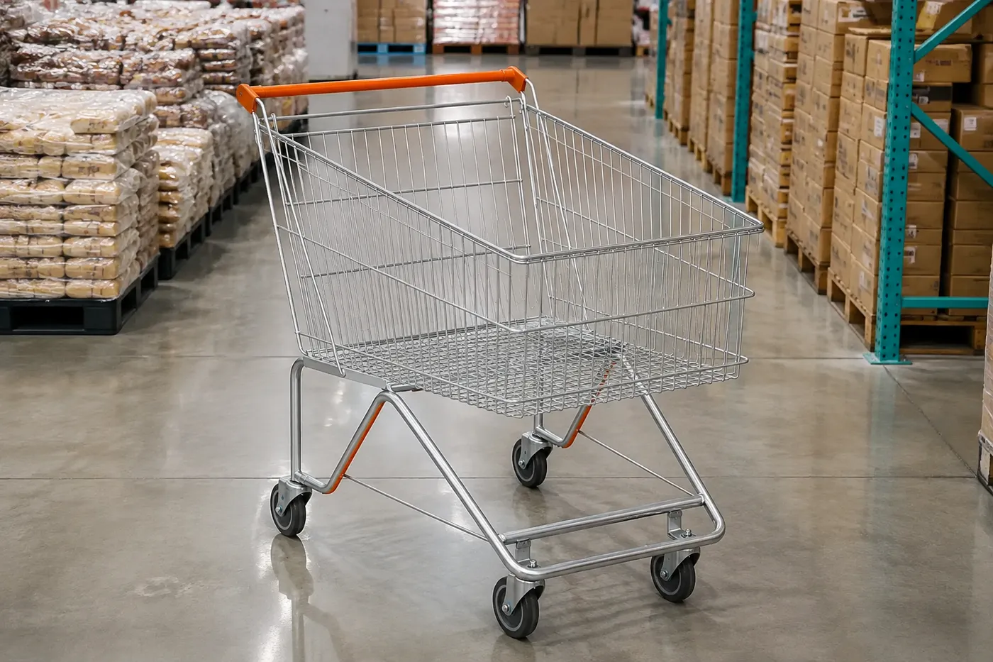 Carrinho de atacado 200L — aplicação em ambiente
